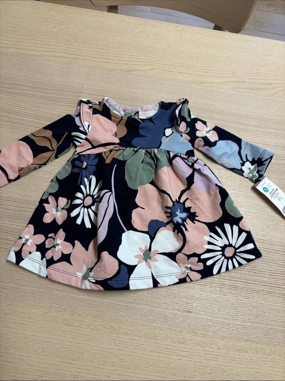 Carters long sleeve ruffle dress
